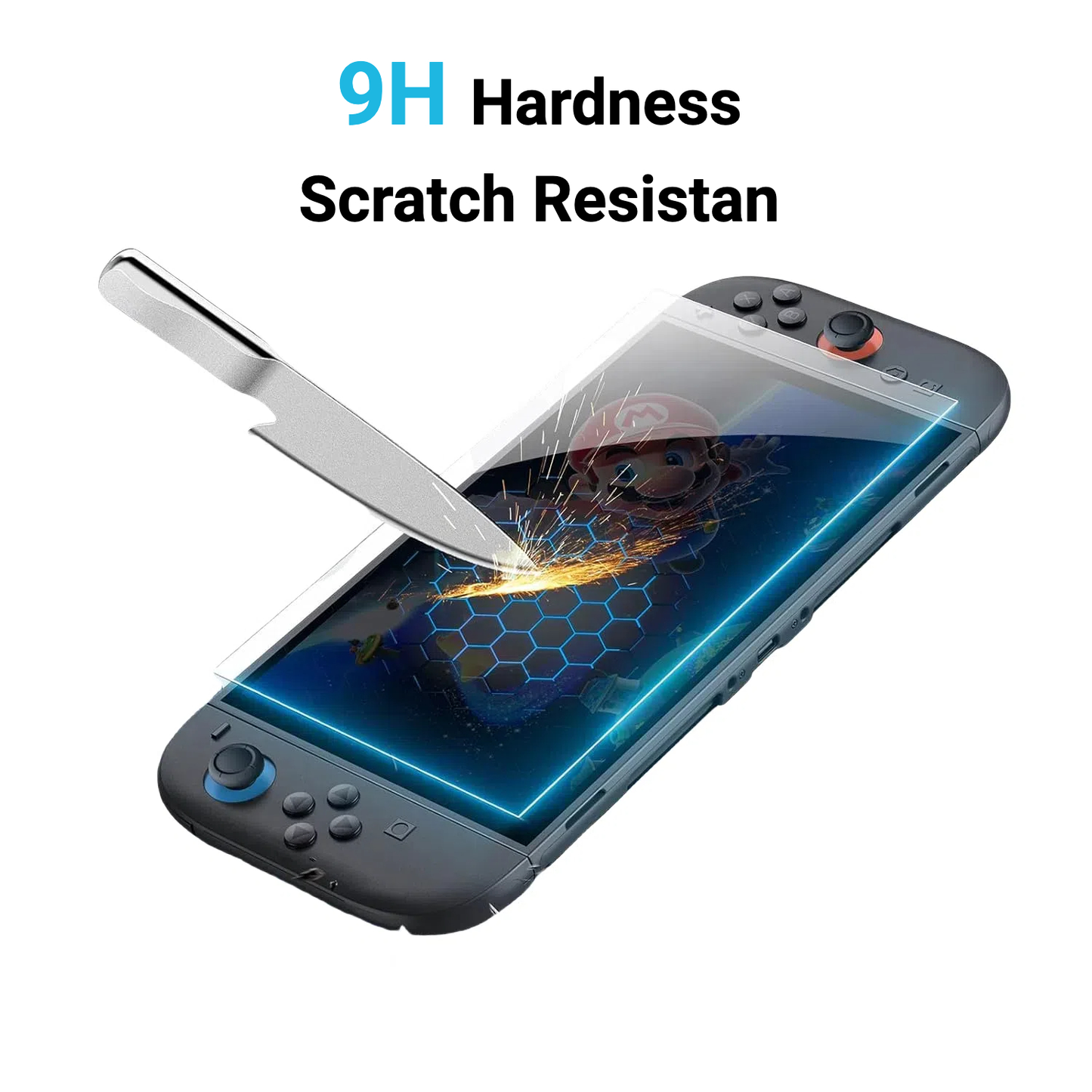 Set of 2 screen protectors for Nintendo Switch 2, tempered glass 9H, HD, 2.5 D, anti-fingerprint, easy installation