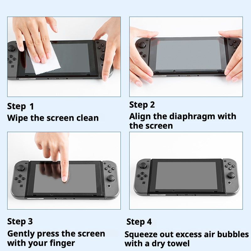 Set of 2 screen protectors for Nintendo Switch 2, tempered glass 9H, HD, 2.5 D, anti-fingerprint, easy installation
