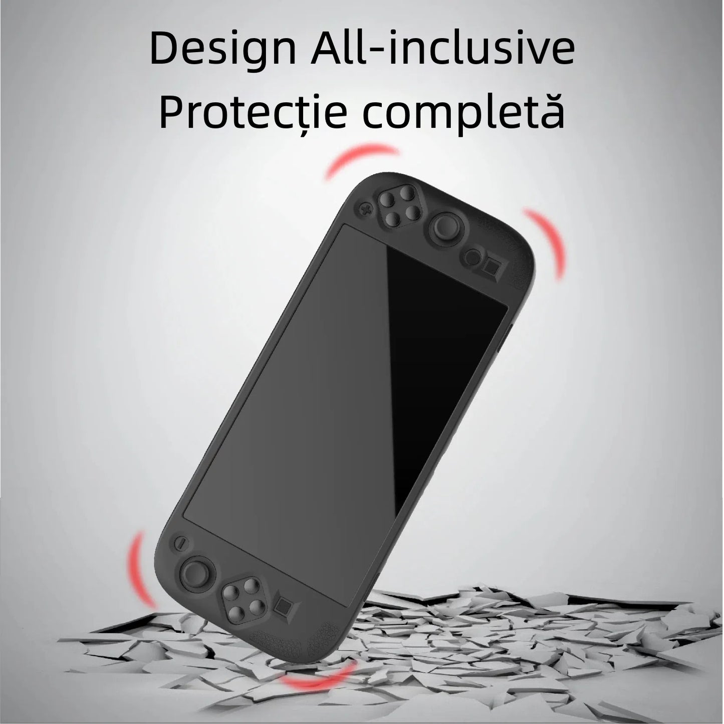 Protective cover Nintendo Switch 2 (2025), anti-scratch, with Holder, Ergonomic design, silicone Material, Black