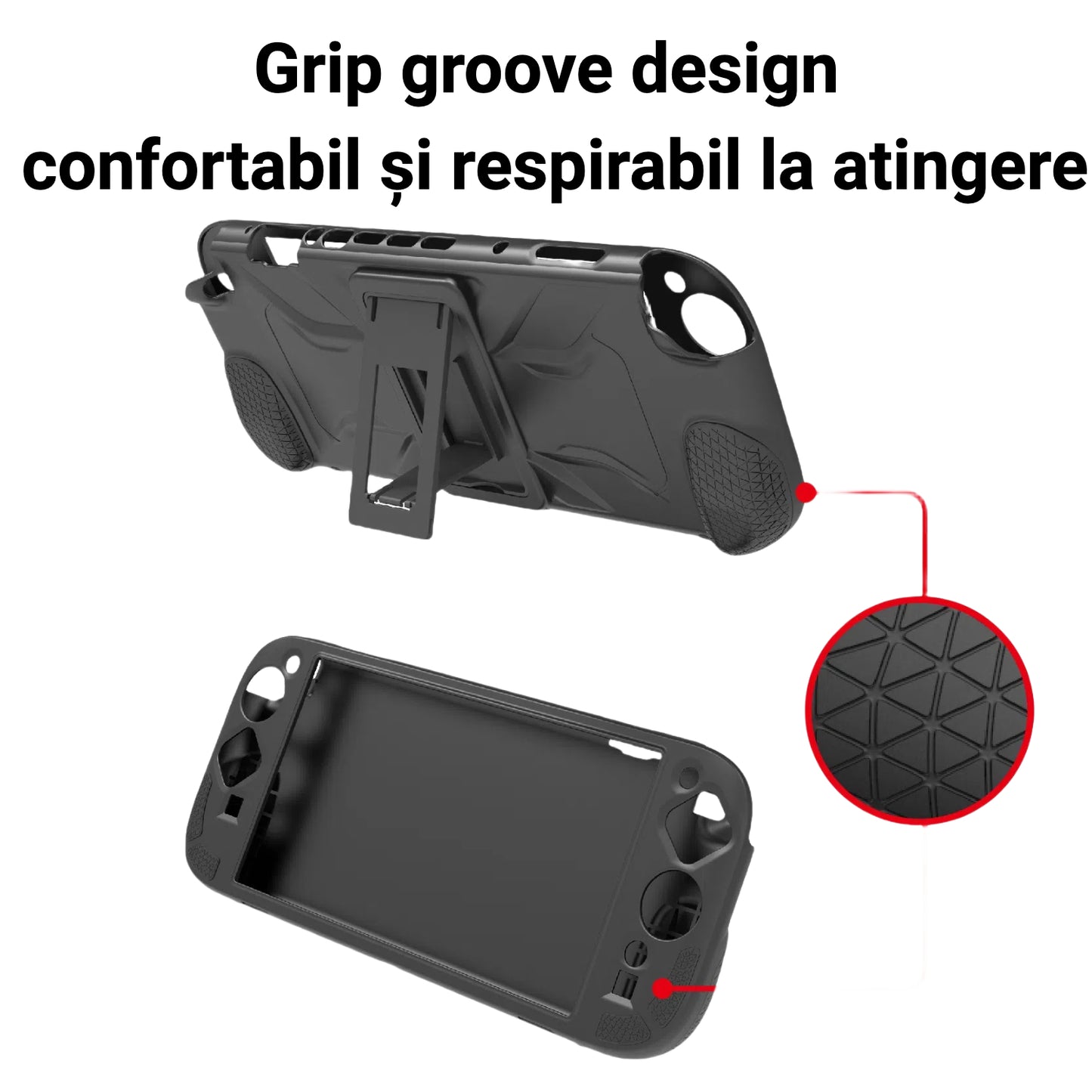Protective cover Nintendo Switch 2 (2025), anti-scratch, with Holder, Ergonomic design, silicone Material, Black