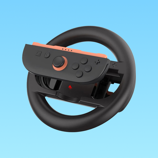 JoyCon Wheel Pair, set of 2, Nintendo Switch 2 compatibility, game console accessories, ergonomic, ABS, black