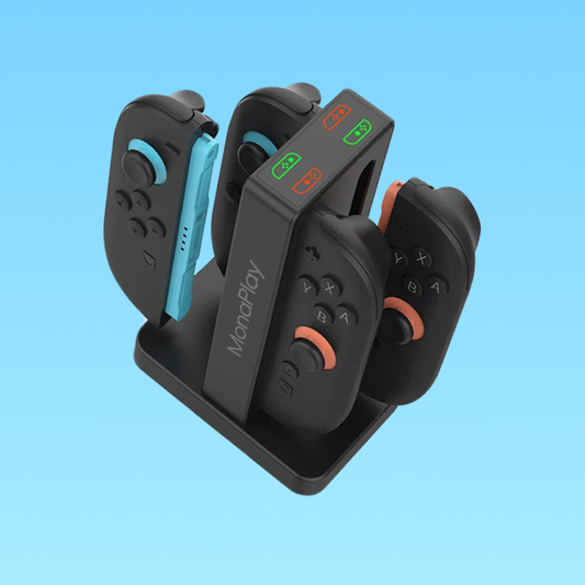 Charging station for Nintendo Switch 2, can charge 4 controllers at once, LED Indicator, safe design, black